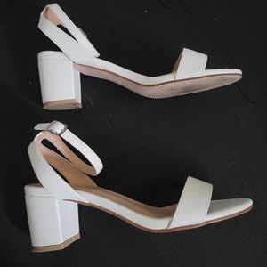 White Block Heels - Dream Pairs - size 9